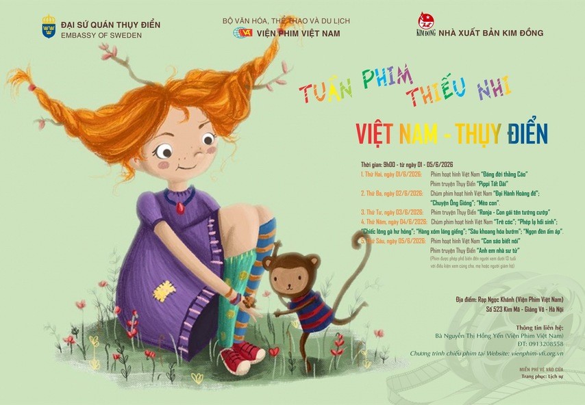 Khai mạc Tuần phim Thiếu nhi Việt Nam - Thụy Điển: Món quà điện ảnh ý nghĩa dành cho thiếu nhi dịp 1/6