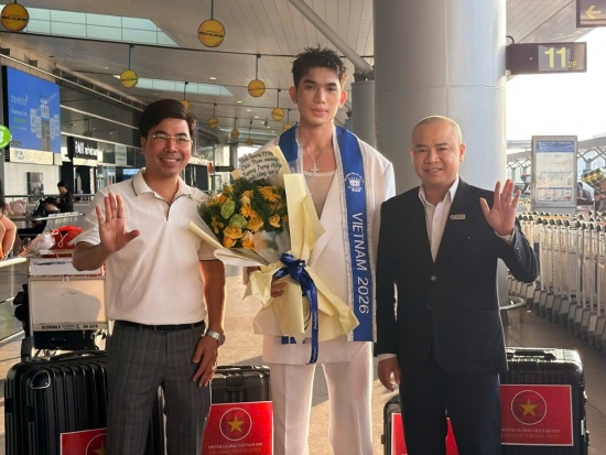 Trương Trọng Hiếu mang 70kg hành lý lên đường dự thi 'Mister Global 2026'