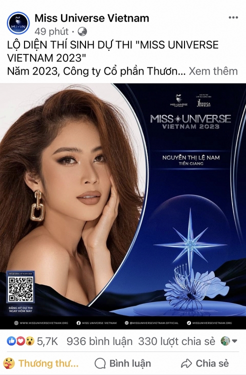 Best Face 'Hoa hậu hoàn vũ 2022' Lệ Nam xác nhận tham gia 'Miss Universe Vietnam 2023'
