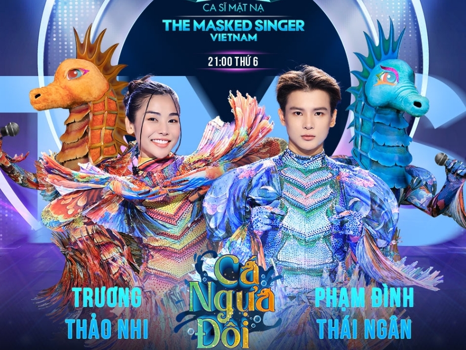 'The masked singer Vietnam': Cá Ngựa Đôi lộ diện là chủ nhân hit triệu view Phạm Đình Thái Ngân và Trương Thảo Nhi
