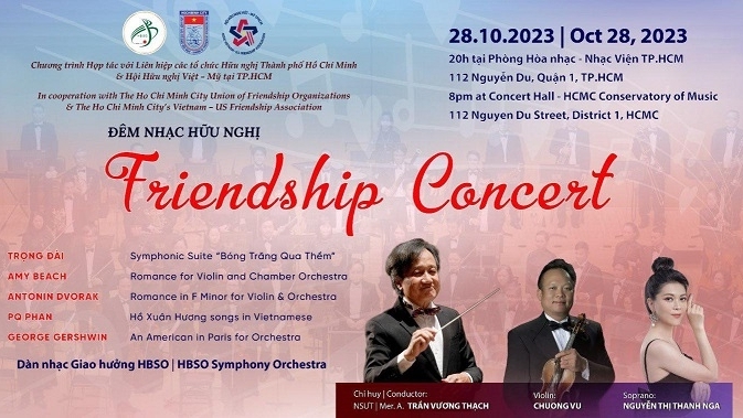 NSƯT Trần Vương Thạch chỉ huy đêm hòa nhạc hữu nghị đặc biệt tại Thành phố Hồ Chí Minh