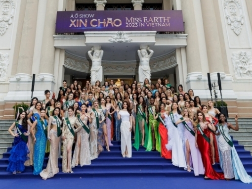 Ra mắt khán giả Việt Nam, 90 thí sinh 'Miss Earth 2023' mở đầu chuỗi hoạt động bằng chương trình văn hóa độc đáo