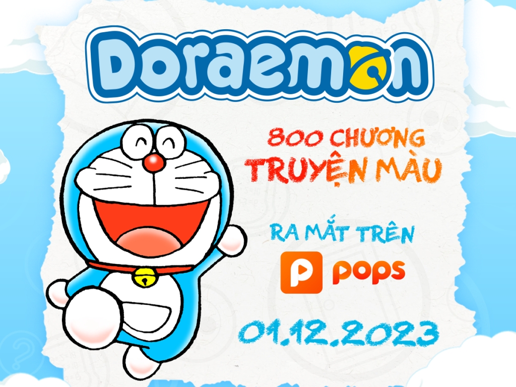 POPS lần đầu tiên phát hành bộ truyện tranh 'Doraemon' bản màu phiên bản kỹ thuật số tại Việt Nam