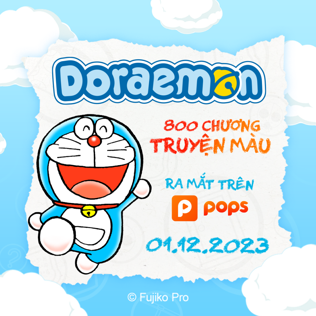 POPS lần đầu tiên phát hành bộ truyện tranh 'Doraemon' bản màu phiên bản kỹ thuật số tại Việt Nam
