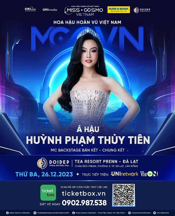 MC Đức Bảo và Hoa hậu Ngọc Châu dẫn dắt đêm bán kết 'Hoa hậu hoàn vũ Việt Nam - Miss Cosmo Vietnam 2023'
