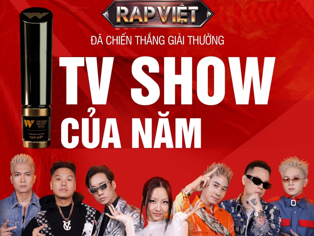 'Rap Việt' mùa 3 thắng giải TV Show của năm tại WeChoice Awards 2023
