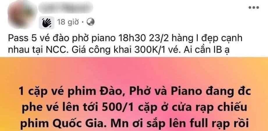 'Đào, Phở và Piano' lên tới 300 nghìn/vé vì quá 'hot'?