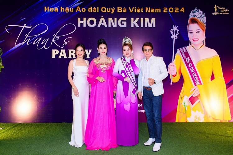 'Hoa hậu áo dài quý bà Việt Nam 2024' Hoàng Kim chia sẻ tình yêu với Quốc phục Việt và việc làm thiện nguyện