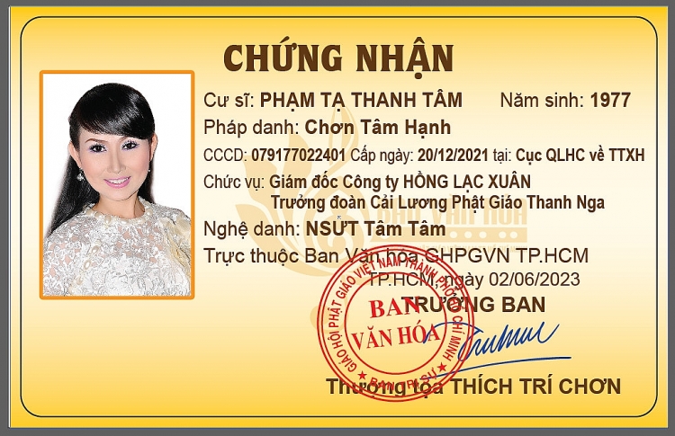 Thực hiện tâm nguyện của cha, NSƯT Tâm Tâm phục dựng nghệ thuật cải lương mang tính Phật pháp