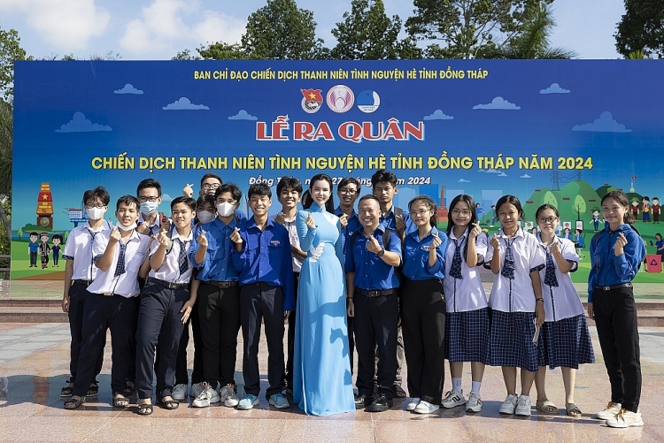 'Hoa hậu du lịch thế giới' Huỳnh Vy làm Đại sứ Chiến dịch Thanh niên tình nguyện hè 2024 tỉnh Đồng Tháp