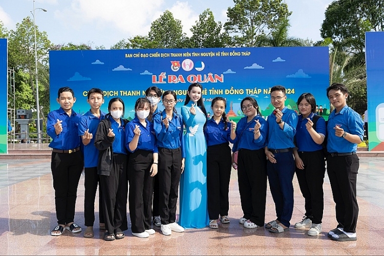 'Hoa hậu du lịch thế giới' Huỳnh Vy làm Đại sứ Chiến dịch Thanh niên tình nguyện hè 2024 tỉnh Đồng Tháp