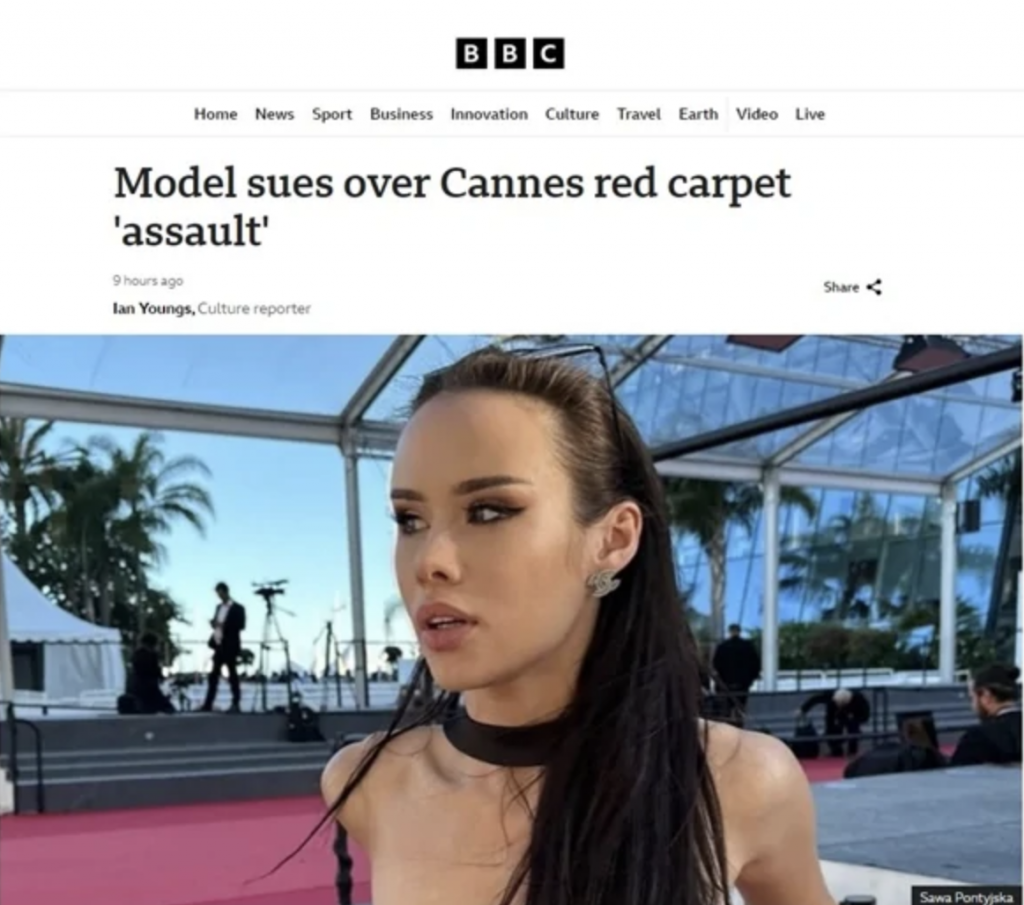 Nhân viên bảo vệ Cannes bị kiện vì hành hung người mẫu da màu