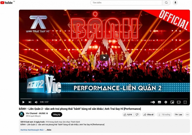 'Anh trai 'Say Hi' bứt phá với 7 nội dung có mặt tại Top Trending YouTube cùng thời điểm