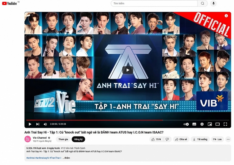 'Anh trai 'Say Hi' bứt phá với 7 nội dung có mặt tại Top Trending YouTube cùng thời điểm