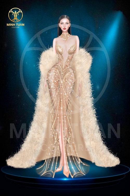 Lộ diện trang phục dạ hội chính thức của Lydie Vũ tại bán kết 'Miss Supranational 2024'