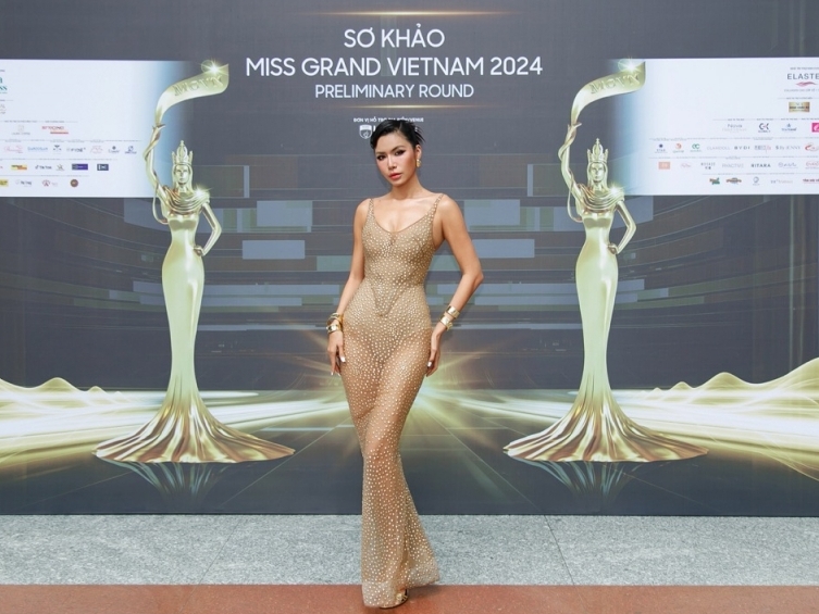 Minh Tú diện đầm gợi cảm, làm giám khảo 'khó tính' của 'Miss Grand Vietnam 2024'