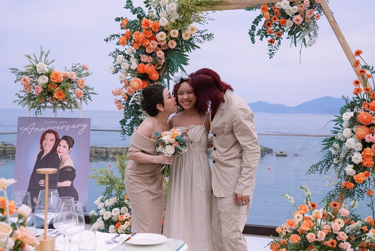 Bộ ảnh ngập tình yêu của Việt Hương và Hoài Phương cùng con gái nhân kỷ niệm 18 năm ngày cưới
