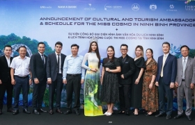 Công bố đại diện hình ảnh văn hóa du lịch và lịch trình hoạt động cuộc thi 'Miss Cosmo 2024' tại tỉnh Ninh Bình