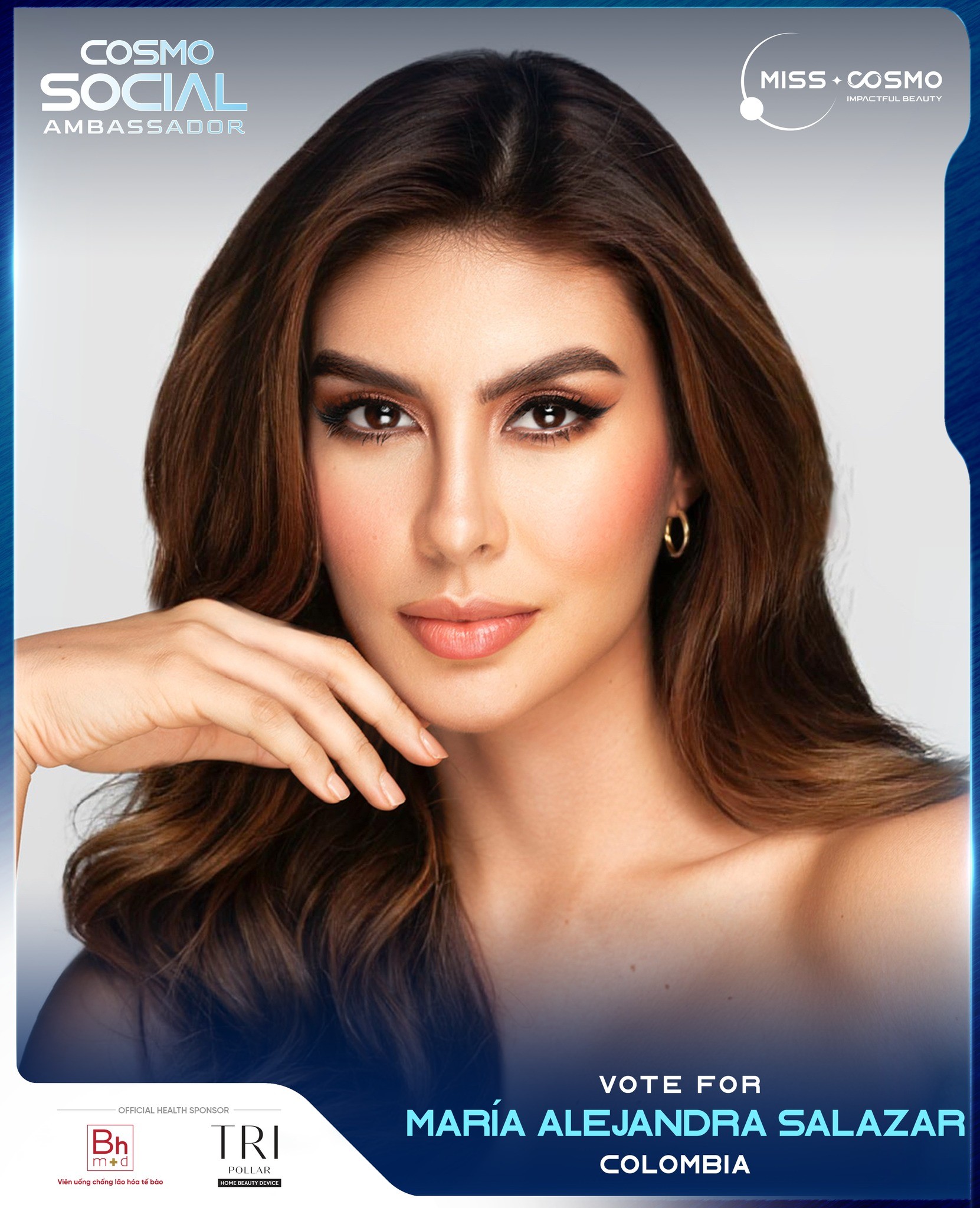 Miss Cosmo Colombia - Maria Alejandra Salazar (4.883 lượt bình chọn - 1.600 bình luận - 4.700 lượt chia sẻ)