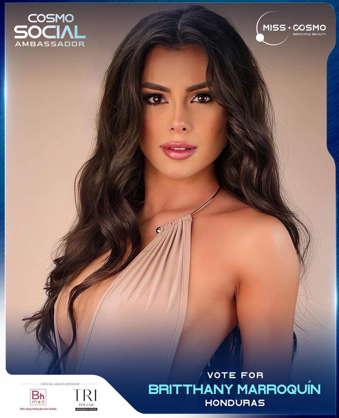 Miss Cosmo Honduras - Brittany Marroquin (4.970 lượt thích - 1.300 lượt bình luận - 4.200 lượt chia sẻ)