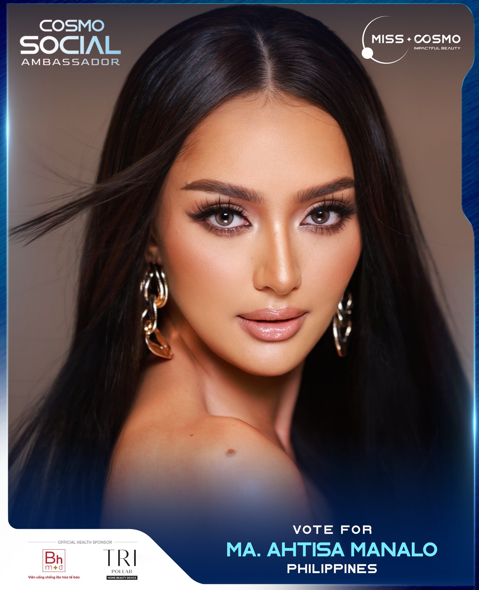 Miss Cosmo Philippines - Maria Ahtisa Manalo (155.102 lượt bình chọn - 73.200 bình luận - 856.000 lượt chia sẻ)