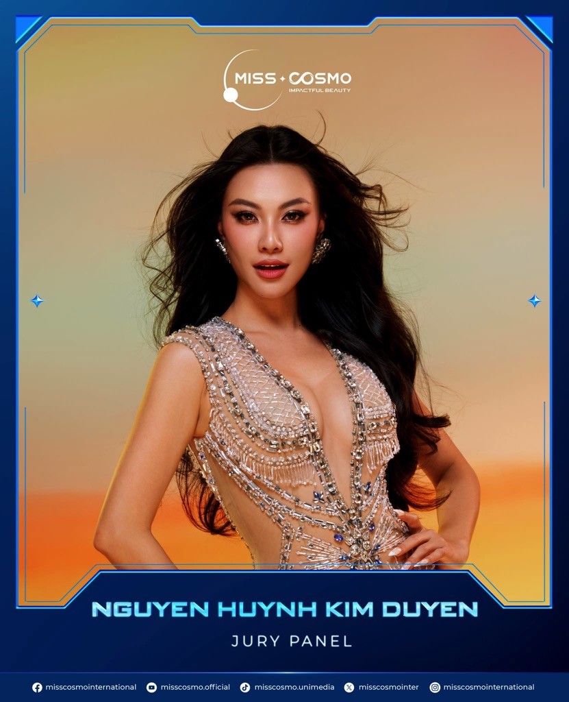 Á hậu 2 'Hoa hậu siêu quốc gia' Nguyễn Huỳnh Kim Duyên ngồi ghế giám khảo 'Miss Cosmo 2024'