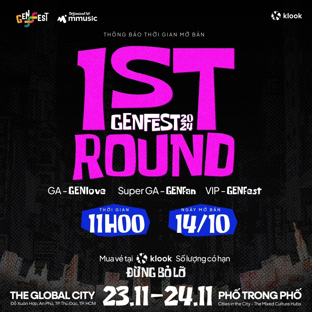 'GENfest 2024' công bố dàn line-up 'khủng': Hwasa, Loco, Suboi, Karik, Andree Right Hand, Wren Evans, tlinh, Quang Hùng MasterD, Dương Domic, Wxrdie