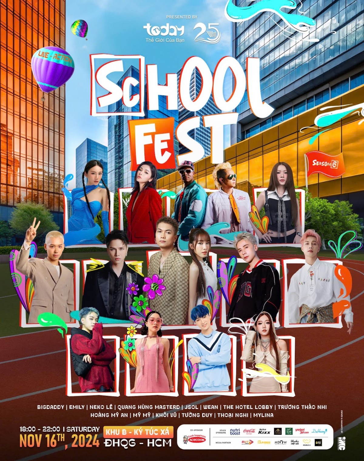 Dàn anh trai hội ngộ anh tài sẵn sàng trình diễn tại siêu lễ hội 'School Fest 6: Live Action'