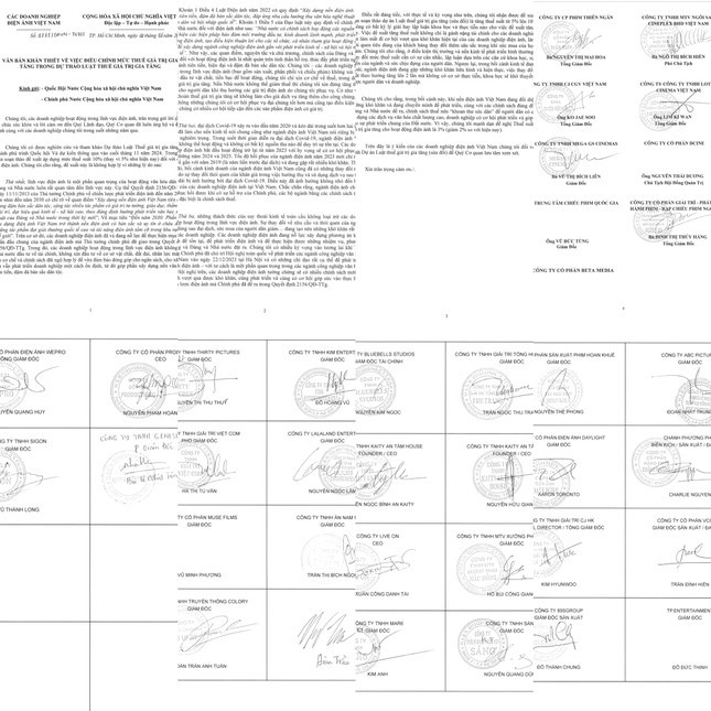 NSX Thu Trang, Hoàng Quân... cùng hơn 30 doanh nghiệp điện ảnh làm phim gửi văn bản 'kêu cứu'
