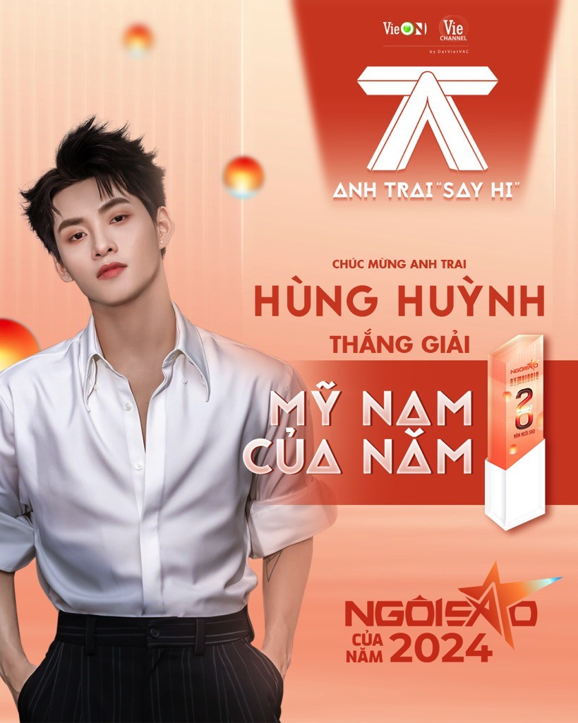 Fan nức lòng khi 'Anh trai 'Say Hi' được vinh danh, Quang Hùng MasterD, Hùng Huỳnh 'ẵm' giải Anh trai tài năng và Mỹ nam của năm