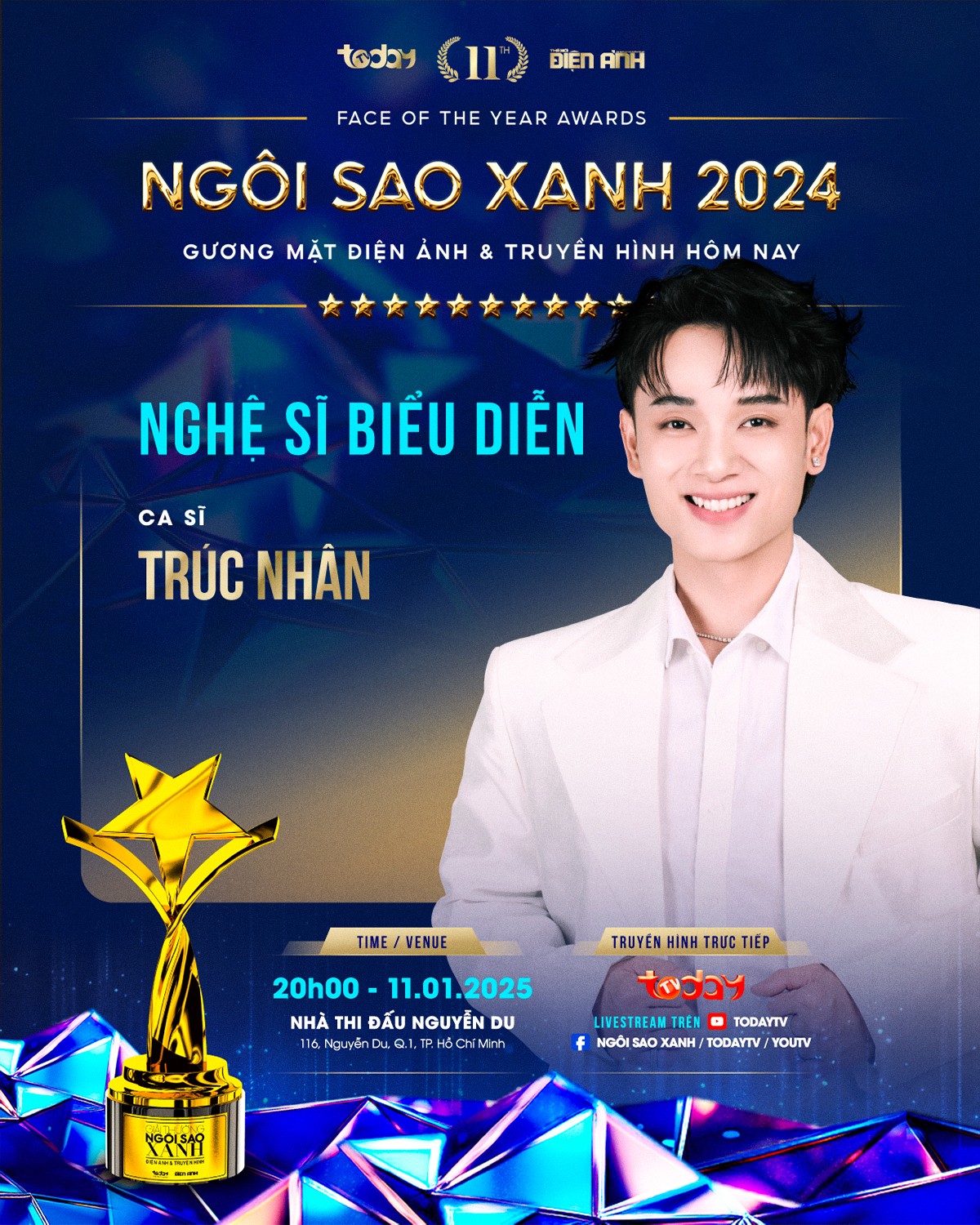 Idol Kpop - Samuel, cặp sao Thái Lan - Tong Tong & Plaifah cùng hàng trăm nghệ sĩ đình đám Vbiz cùng góp mặt tại lễ trao giải Ngôi Sao Xanh 2024