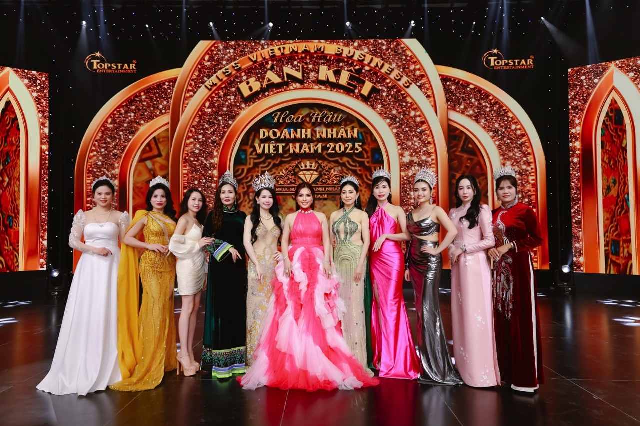 Top 24 'hoa hồng thép' thăng hoa trong đêm bán kết 'Hoa hậu doanh nhân Việt Nam 2025'
