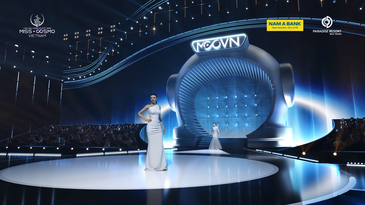 Sân khấu 'Hoa hậu hoàn vũ Việt Nam 2025' lấy cảm hứng từ cung trăng và mô hình phi hành gia khổng lồ