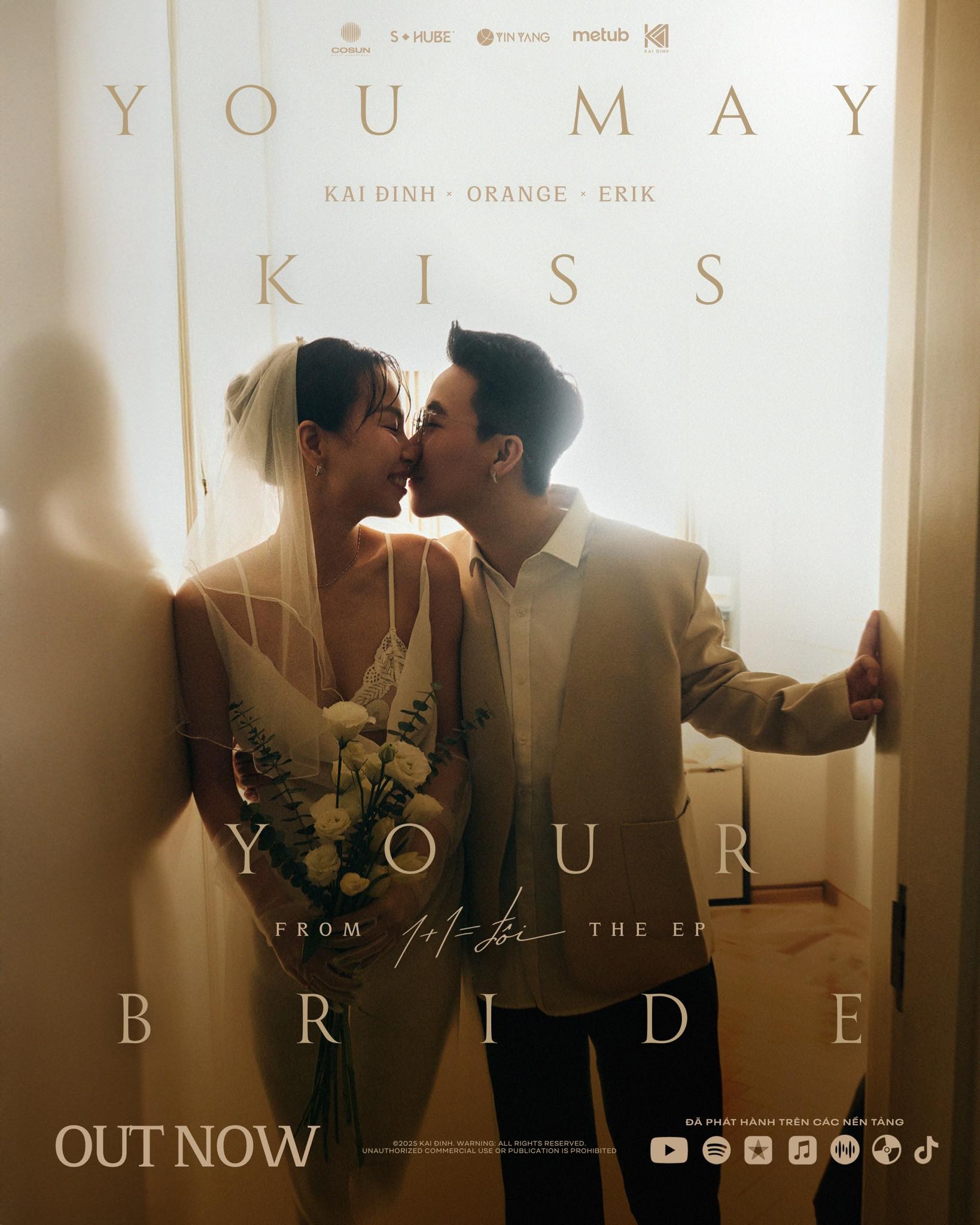 Kai Đinh viết hẳn một ca khúc để được… hôn vợ, EP nhạc cưới mời cả Đức Phúc, Erik, Orange, Amee