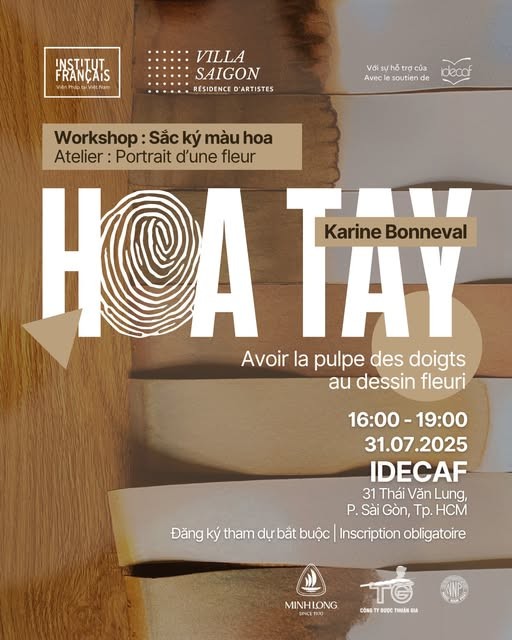 Workshop 'Sắc ký màu hoa' - Dự án 'Hoa tay' cùng nghệ sĩ Karine Bonneval
