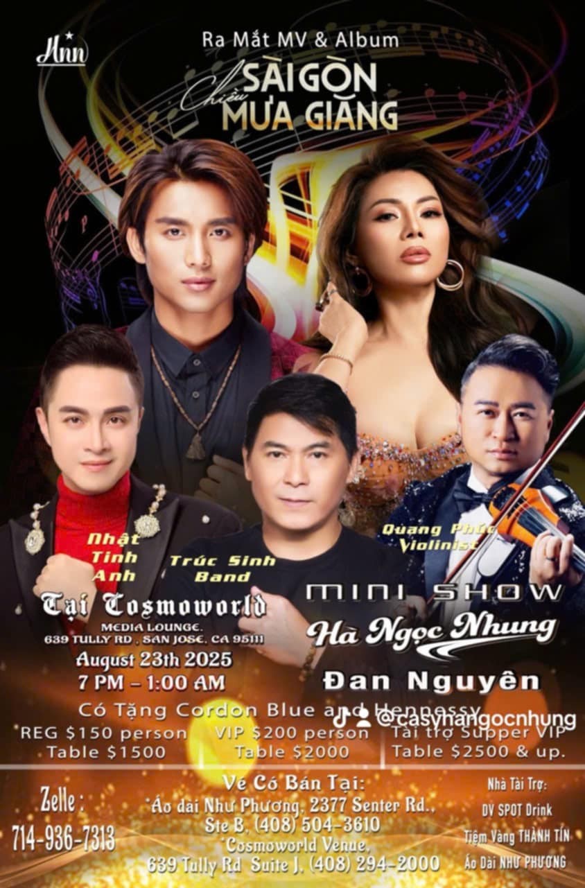 Nhớ Sài Gòn cùng những mùa mưa, Hà Ngọc Nhung làm Minishow 'Sài Gòn chiều mưa giăng' tại Mỹ