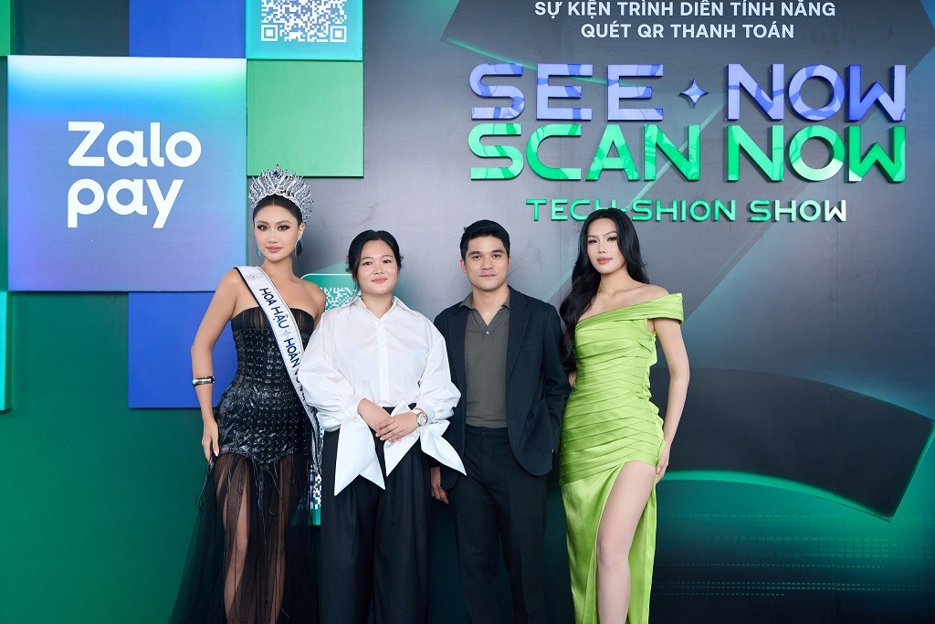 'Hoa hậu hoàn vũ Việt Nam 2025' Nguyễn Hoàng Phương Linh truyền cảm hứng về dự án cộng đồng 'Line2Life' trên sàn diễn 'See Now Scan Now - Tech-Shion S