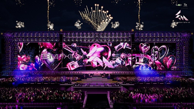 'Em xinh 'Say Hi' mang hệ thống 10 bàn nâng DMX Lift Table lên sân khấu Concert tại Vạn Phúc City