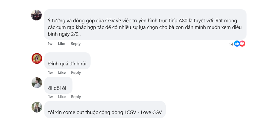 Gần 10.000 người dân trên cả nước hòa mình trong Đại lễ 2/9 tại rạp CGV