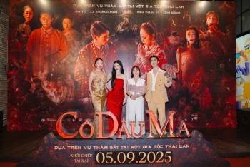 Bùng nổ visual trên thảm đỏ 'Cô dâu ma': Rima Thanh Vy khoe giao diện chuẩn dâu Thái, Jun Vũ, Công Dương tỏa sáng không góc chết