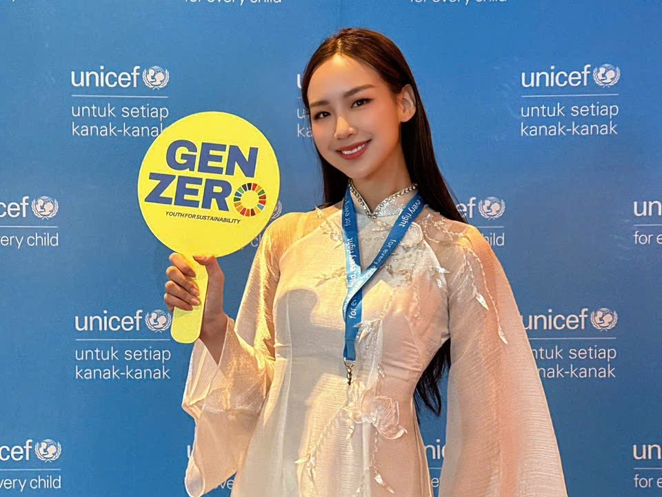 Hoa hậu Bảo Ngọc dự Hội nghị thượng đỉnh Trẻ em và Thanh thiếu niên ASEAN về Biến đổi khí hậu