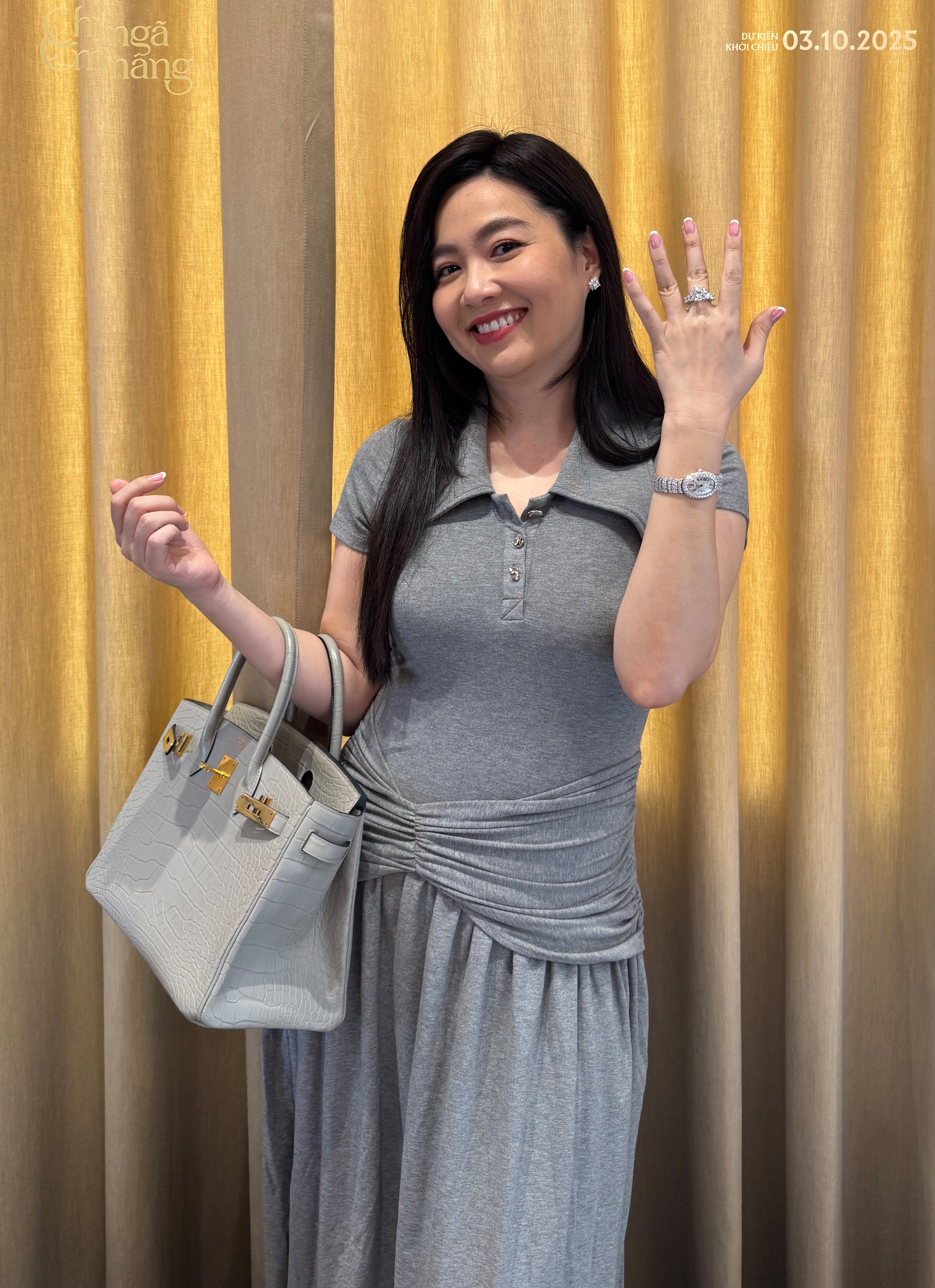 Lê Khánh sang chảnh hết cỡ với tạo hình phú bà trong 'Chị ngã em nâng'