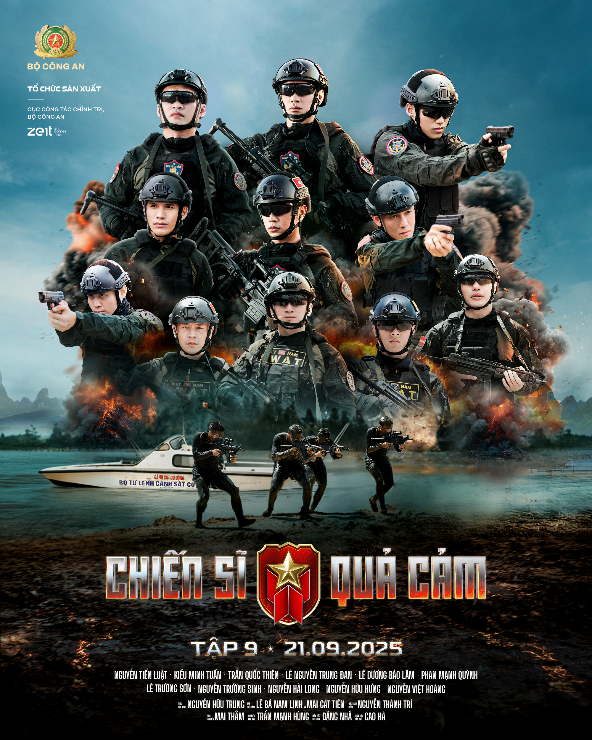 'Chiến sĩ quả cảm' tập 9: Dàn sao nhập vai căng não ghì chặt súng trên đường hành quân chiến đấu