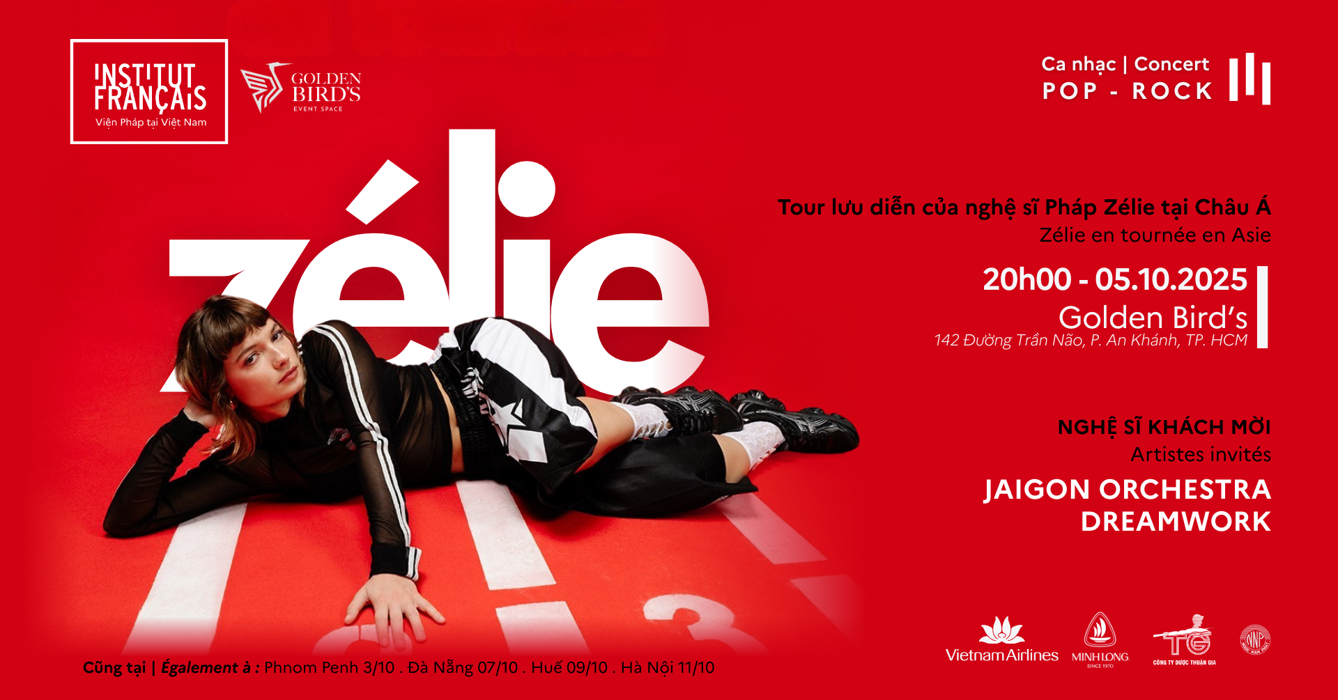 Nhóm nghệ sĩ nổi tiếng Jaigon Orchestra và Dreamwork. tham gia đêm nhạc Pop Rock đặc biệt tại Thành phố Hồ Chí Minh