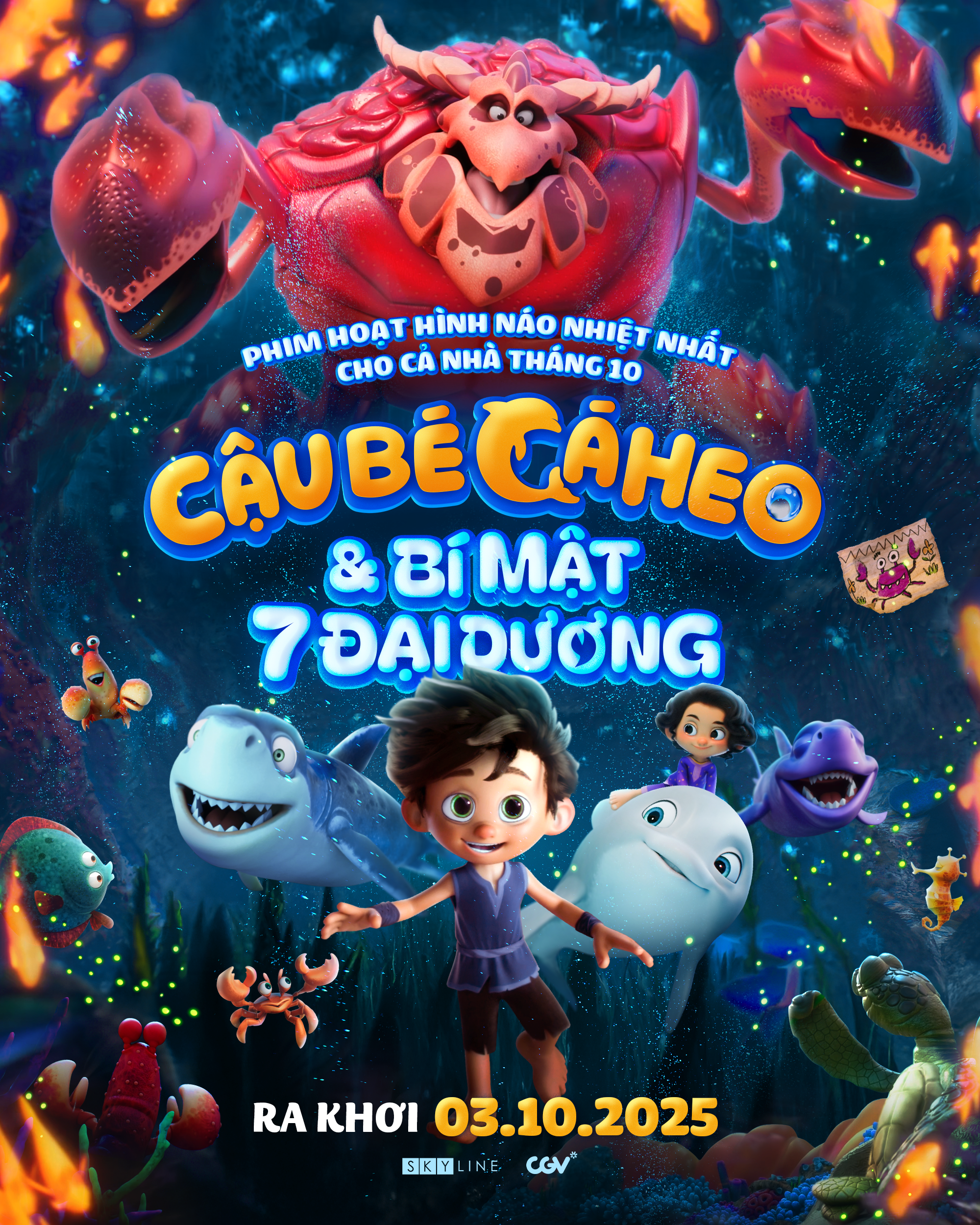 'Cậu bé Cá Heo và bí mật 7 đại dương' tung poster chính thức và best cut đồng đội 'siêu báo'