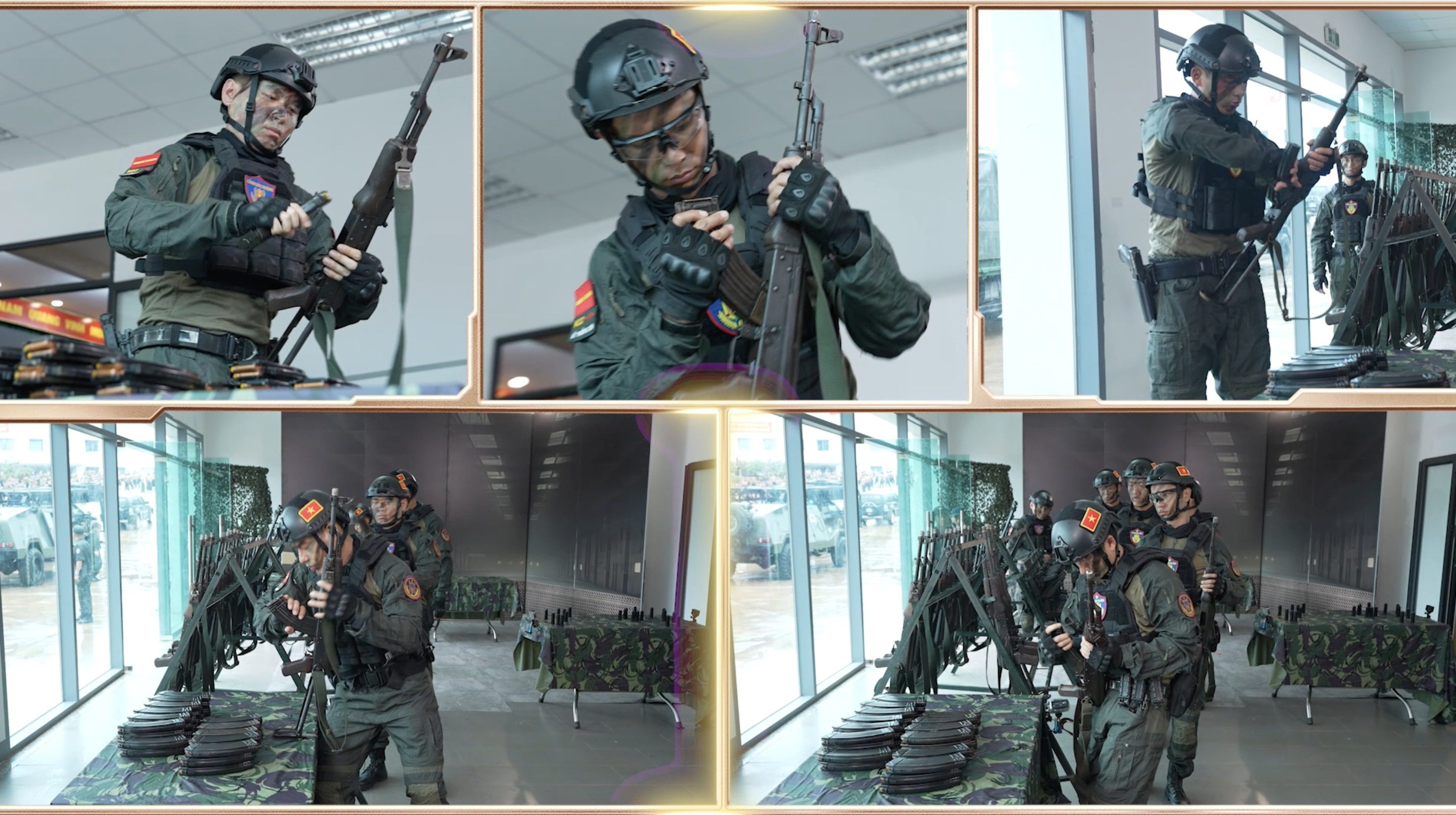 'Chiến sĩ quả cảm' hé lộ thử thách đu dây leo tường nghẹt thở và nhiệm vụ truy quét đối tượng khủng bố trong mưa