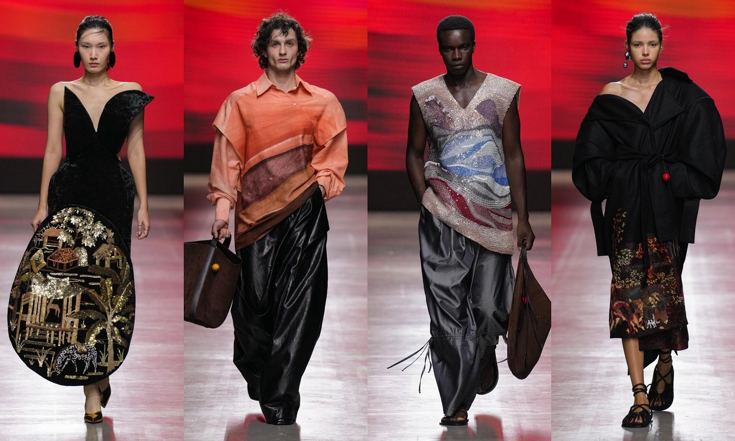 NTK Phan Đăng Hoàng lần thứ 2 gây tiếng vang tại Kinh đô thời trang, đưa nhiều chất liệu lụa Việt Nam ra thế giới