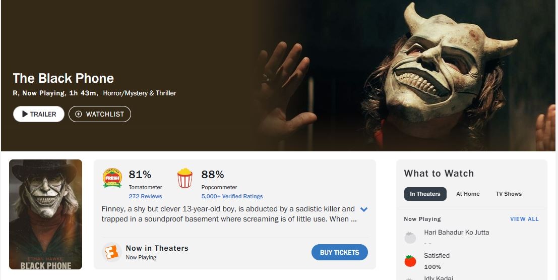 Thương hiệu đạt Top 1 kinh dị 2022 trở lại dịp Halloween, 'Điện thoại đen 2' chưa chiếu đã được chuyên trang chấm điểm cao chót vót