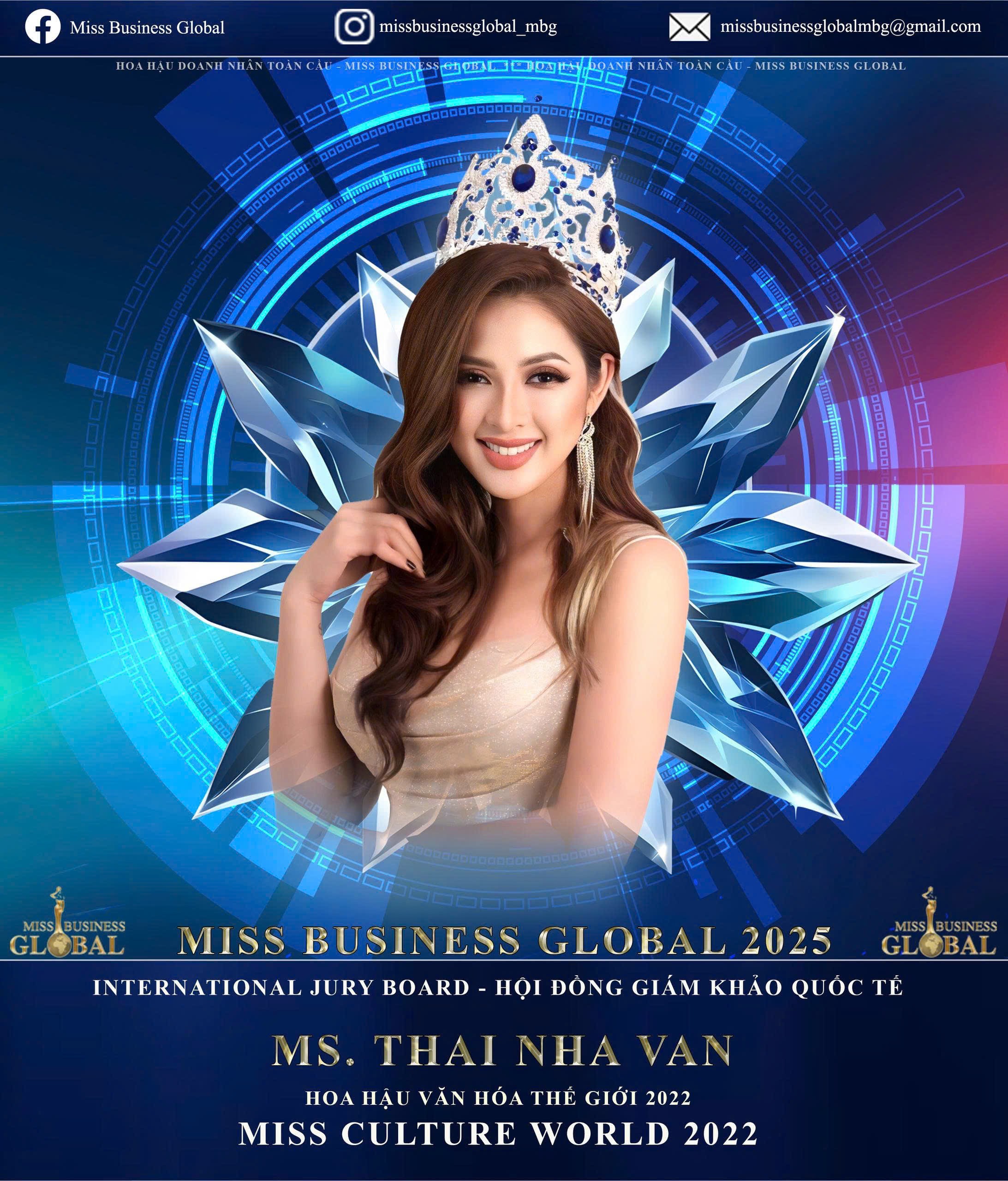 Giám khảo 'Miss Business Global 2025' - Hoa hậu Thái Nhã Vân khát vọng lan tỏa bản lĩnh phụ nữ Việt