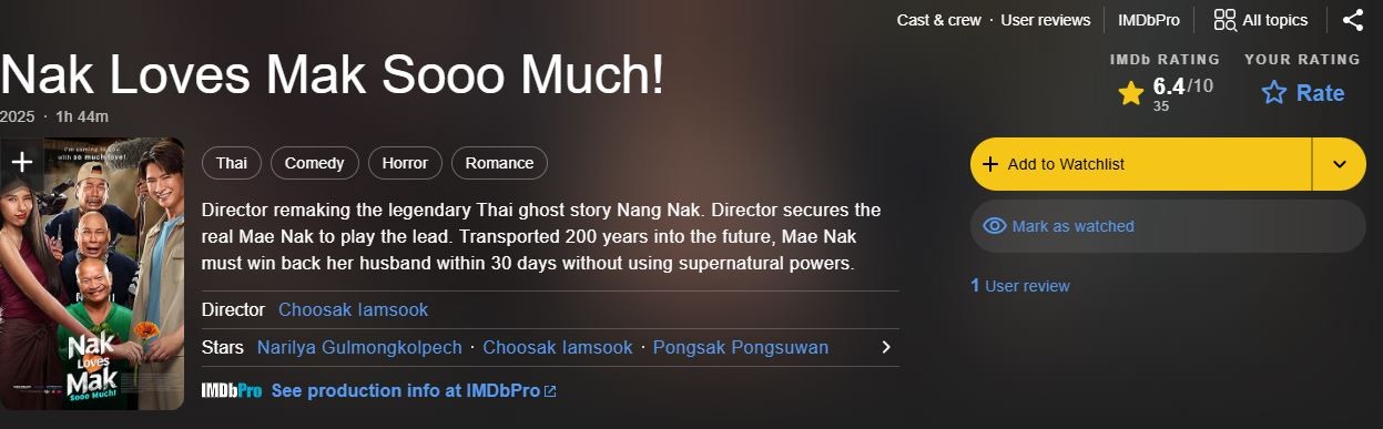 Siêu phẩm Thái Lan dẫn đầu phòng vé hai tuần liên tiếp, chính thức ra rạp Việt với tên 'Tình người duyên ma 2025'